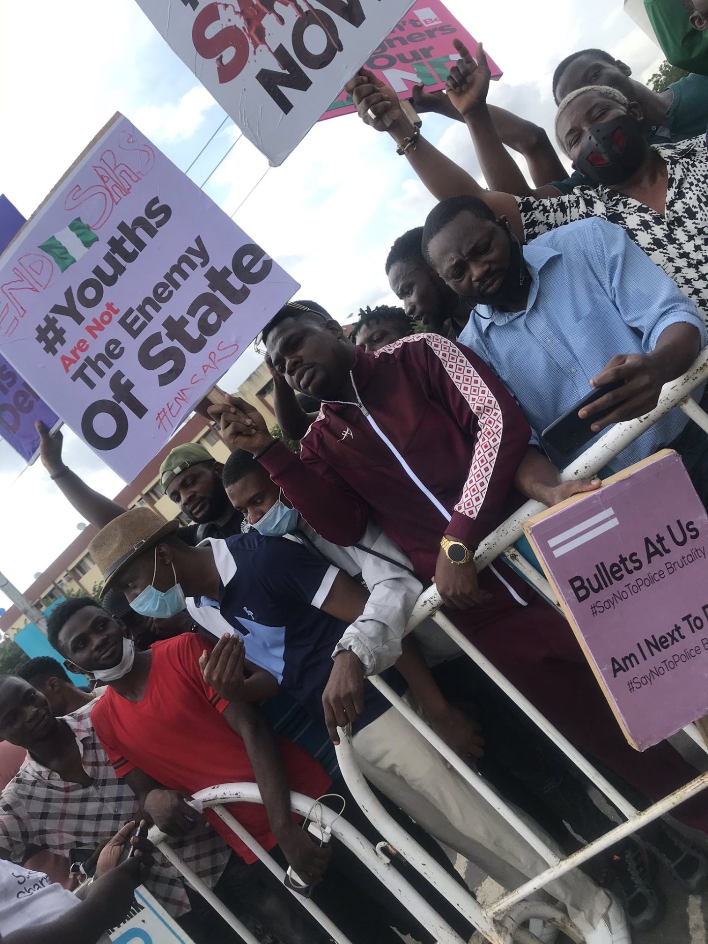 Mr Macaroni joins End SARS protest 