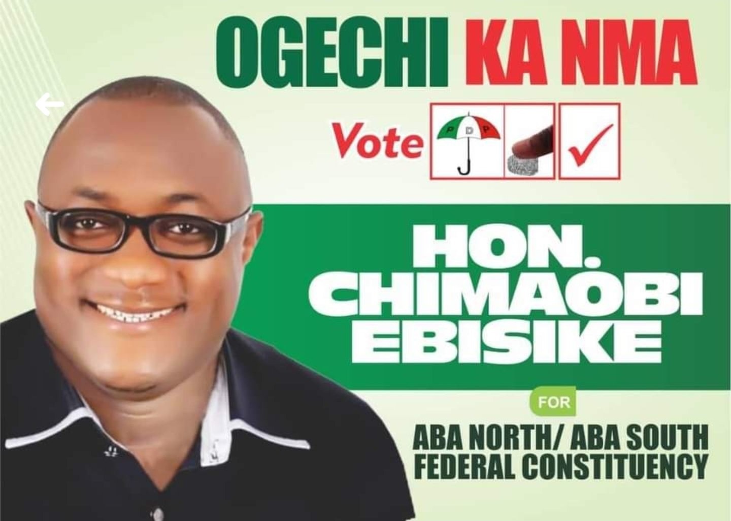 Chimaobi Ebisike elected you the House of Representatives