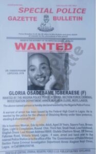 Glory Osei declared wanted by Interpol 